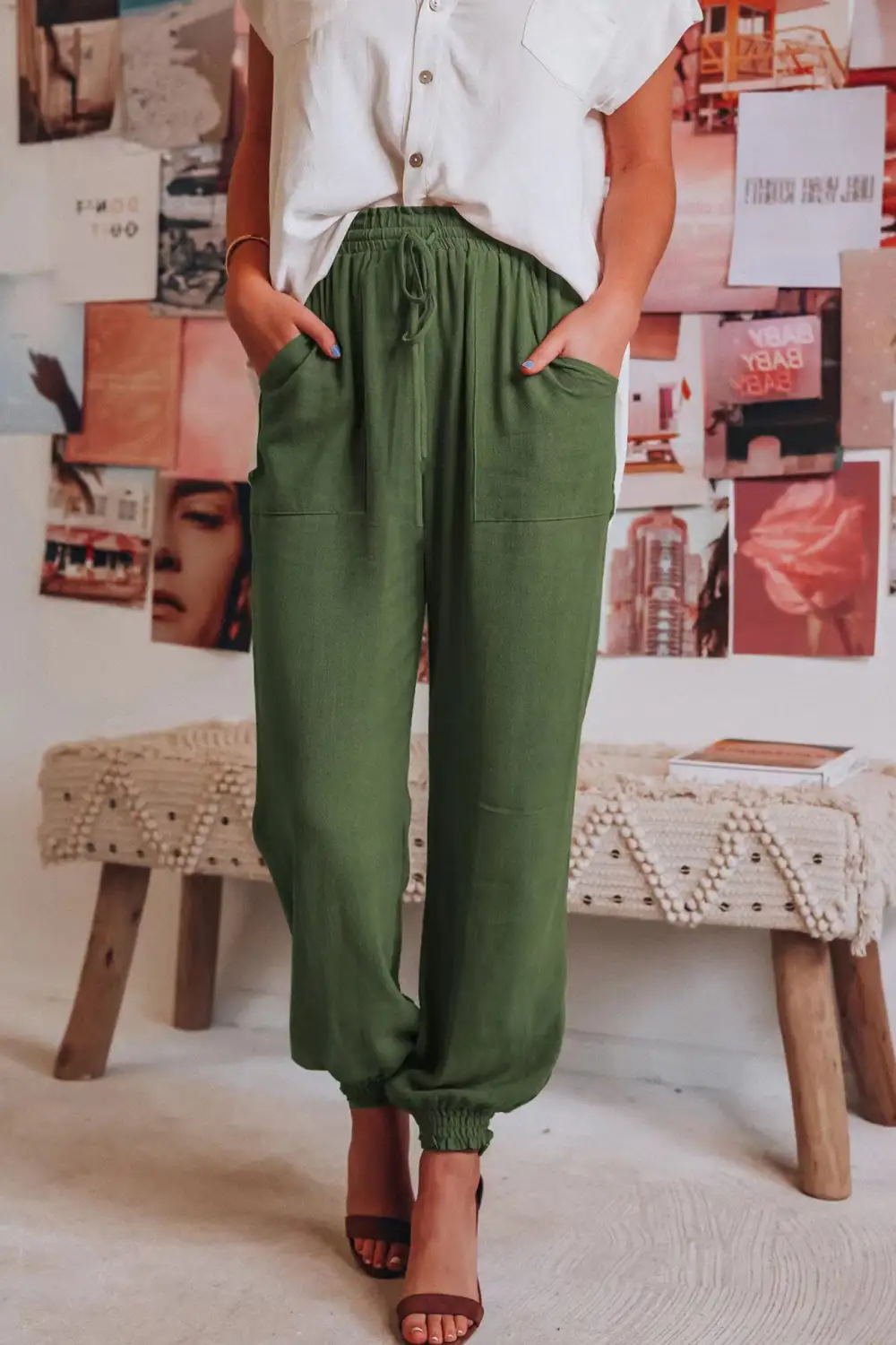 Relaxed Drawstring Everyday Pants