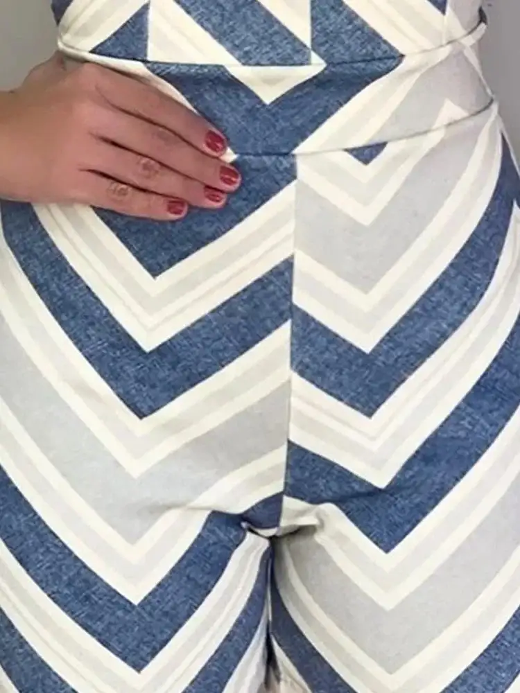 One Shoulder Geometric Romper