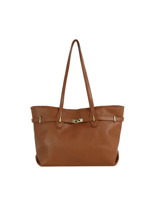 Classic Clasp Accent Tote Bag