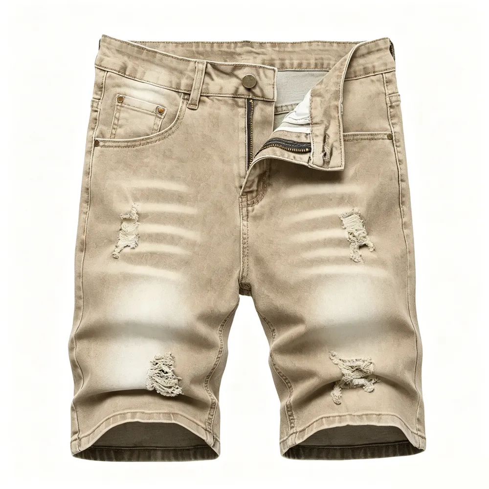 🛒 90% OFF NOW!2026 New Men'S Multi Pack Slim Fit Stretch Denim Shorts Ripped Skinny Jean Shorts For Men