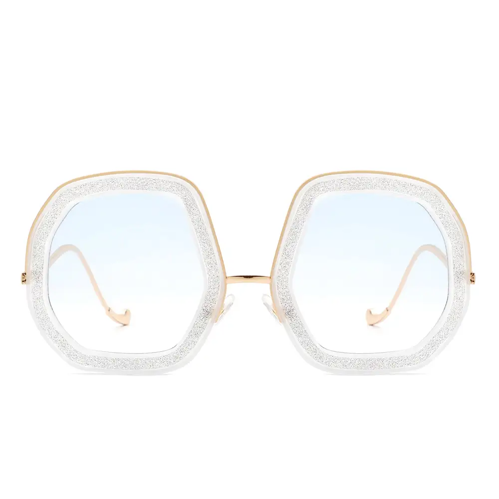 Round Geometric Frame Sunglasses