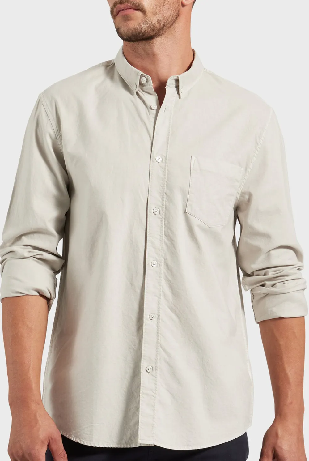 Vintage Pinstriped Oxford Long Sleeve Shirt