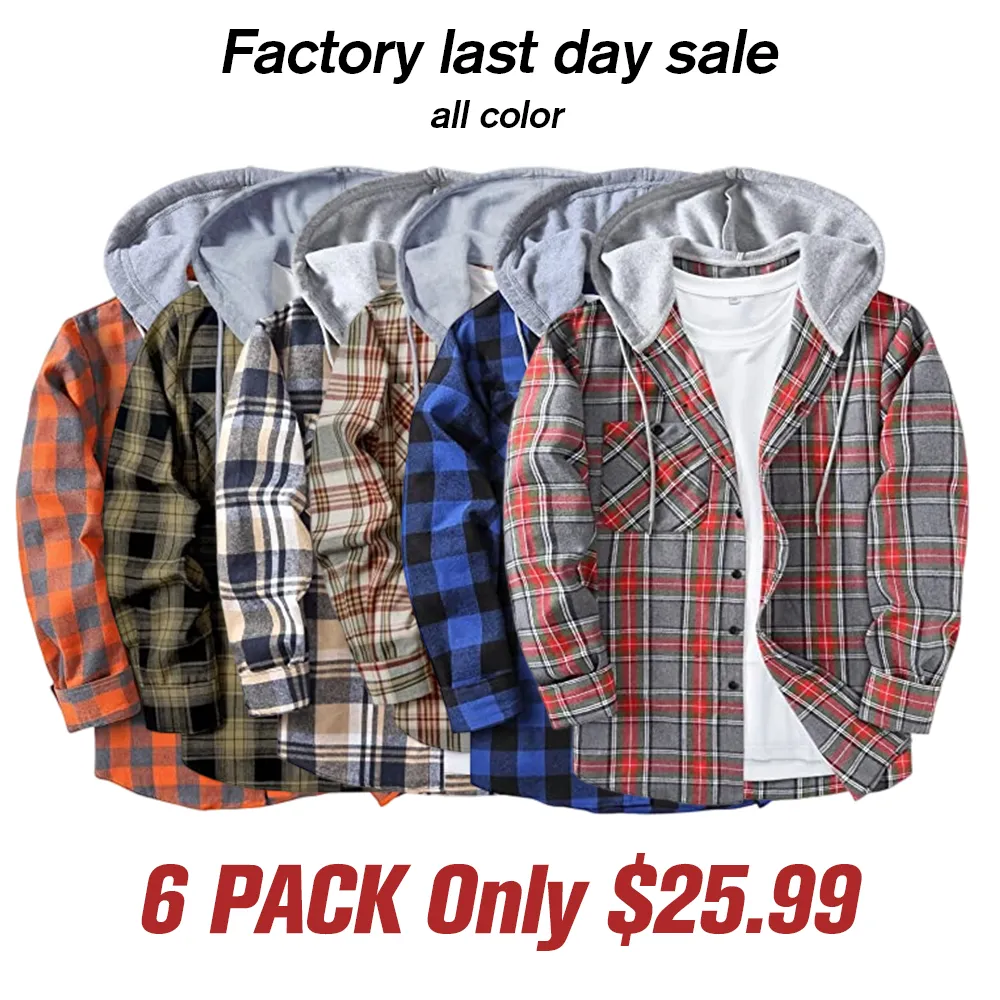 Men Plaid Long Sleeve Flannel Jacket
