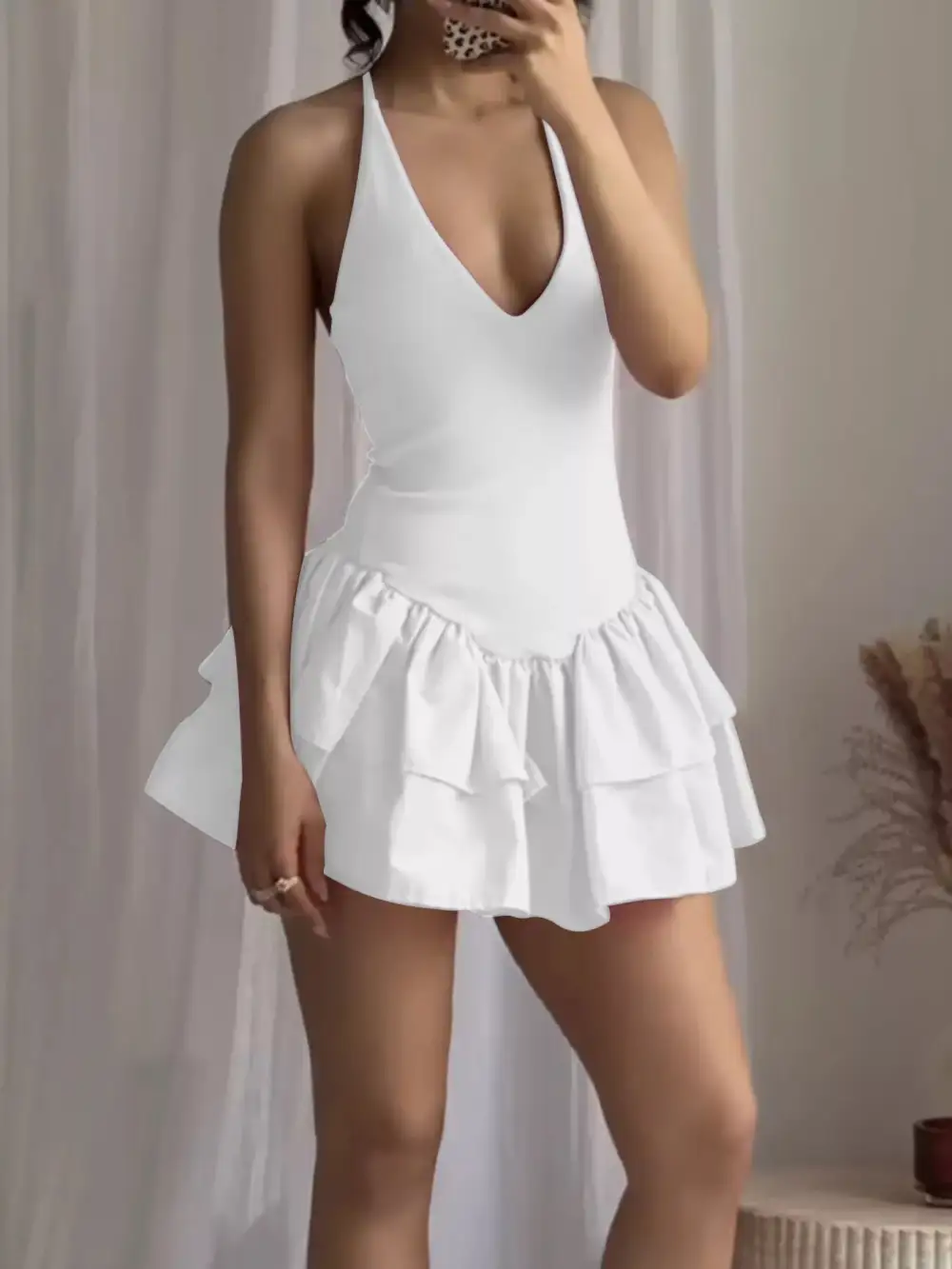 Easy Fit Ruffle Mini Dress