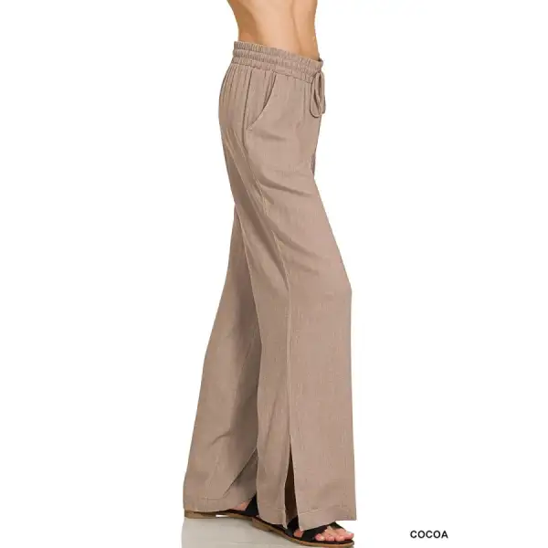Linen Drawstring Pants