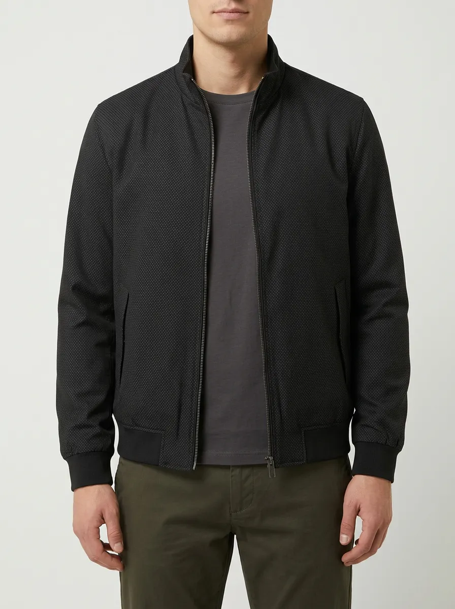 Micro Dot Bomber Jacket