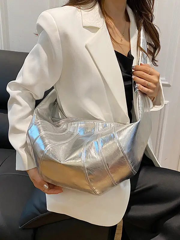 Geometric Zip-Top Crossbody Bag