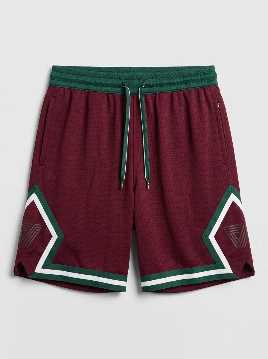 Versatile Geometric Pattern Casual Look Men's Basketball Shorts