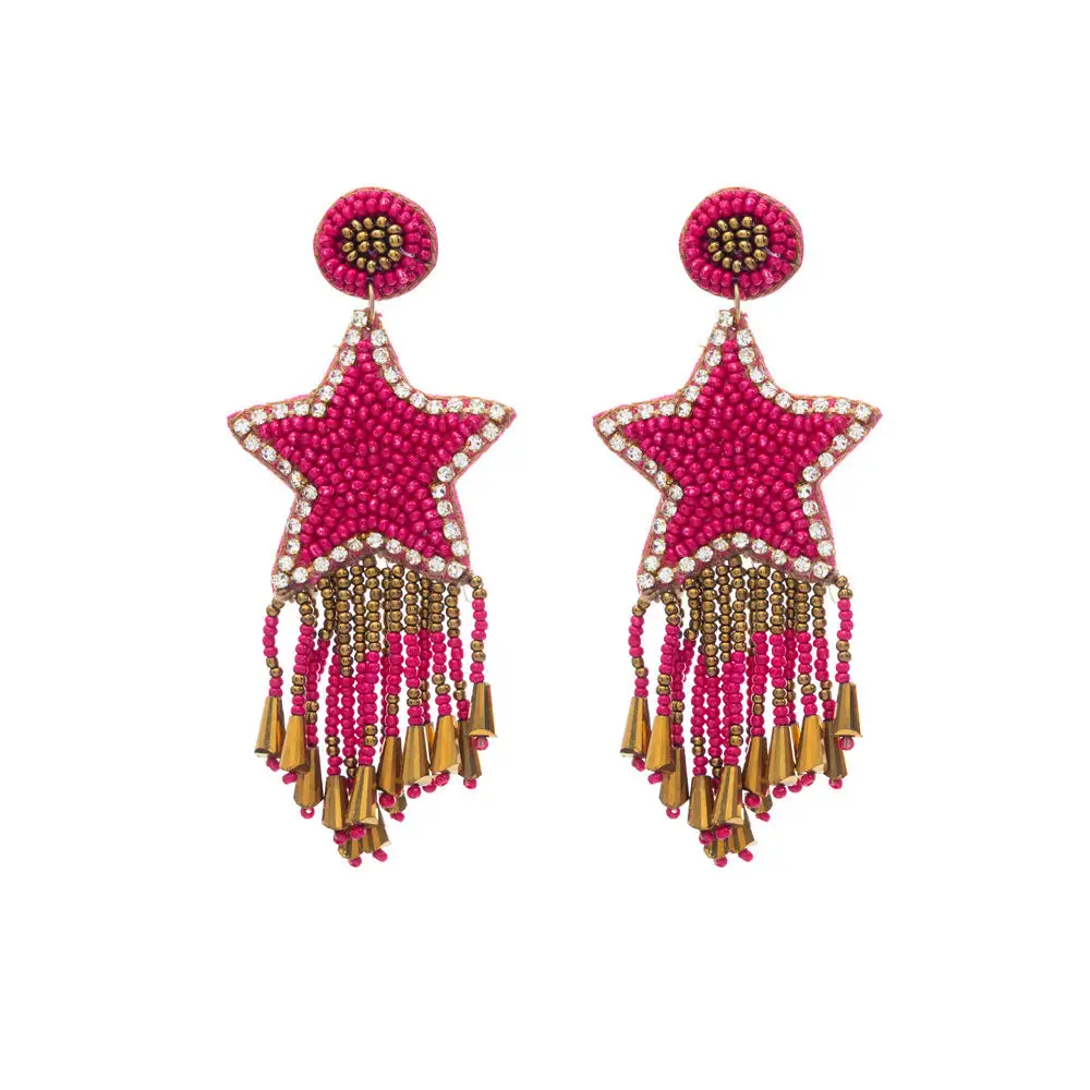 Celestial Star Beaded Earrings