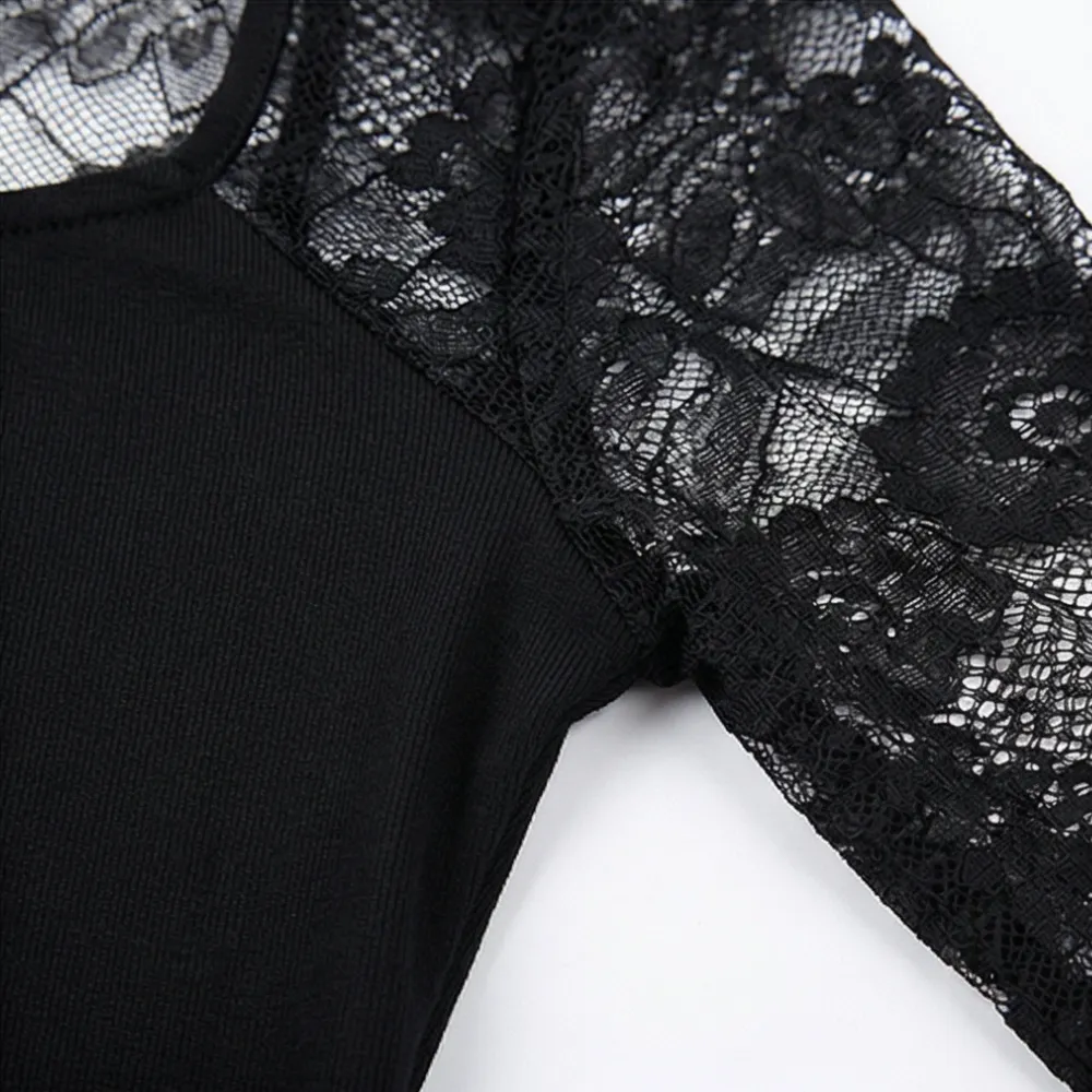Floral Lace Sleeve Blouse