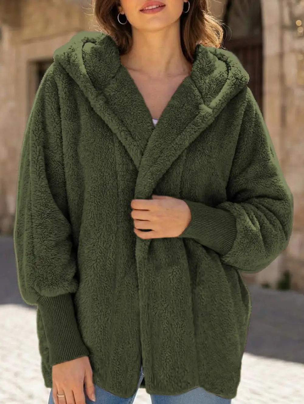 Loose Fitting Daily Hooded Jacket