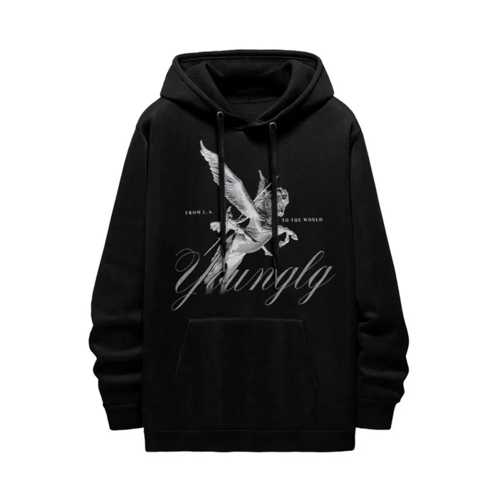 Pegasus Graphic Beige Hoodie With Vintage Aesthetic