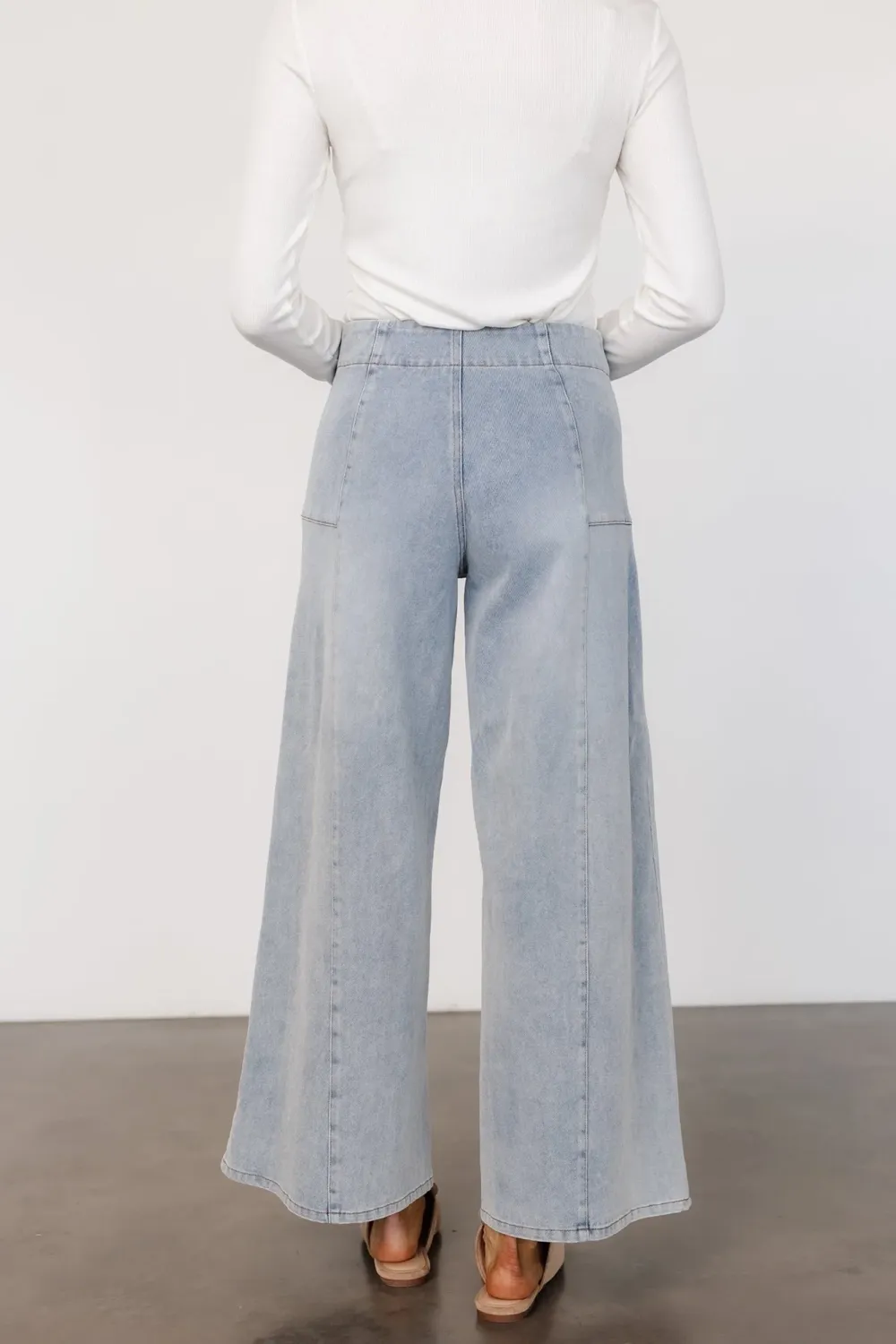 Classic Basic Retro Loose Denim Pants