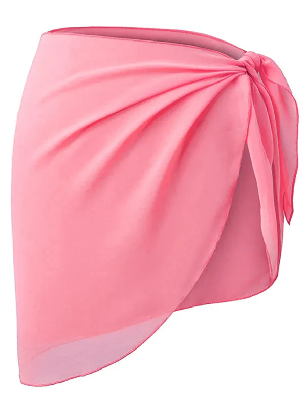 Shirt Wrap Dress Chiffon Skirt Swim Cover Up