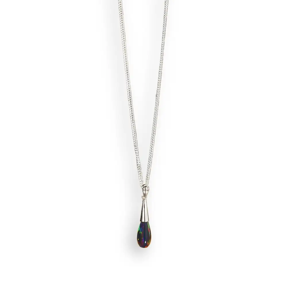 Classic Opal Heart Pendant Necklace