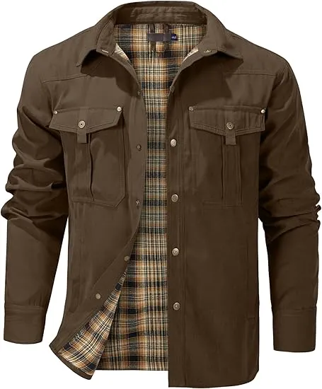 🤠 Men’s Lightweight Plaid Western Shirt Jacket – Rugged Style. Everyday Comfort. 🔥 Limited-Time Fall Deal – 40% OFF!