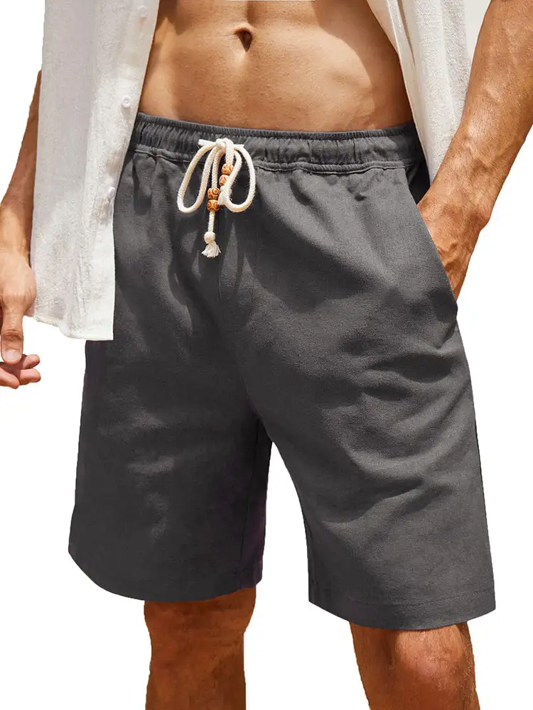Men's Casual Elastic Waist Linen Casual Shorts