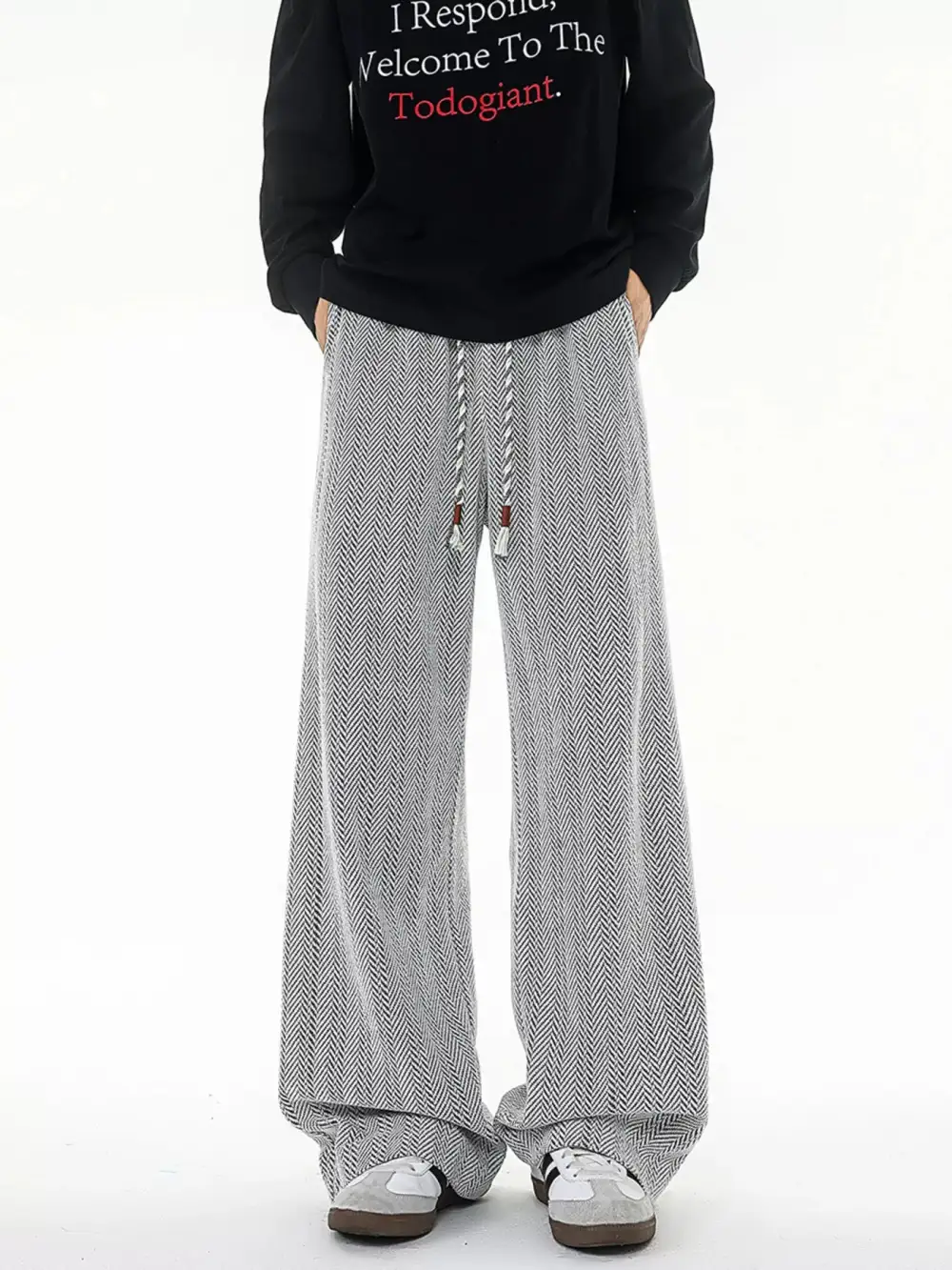 Men's Plus Size Relaxed Fit Textured Knit Pants