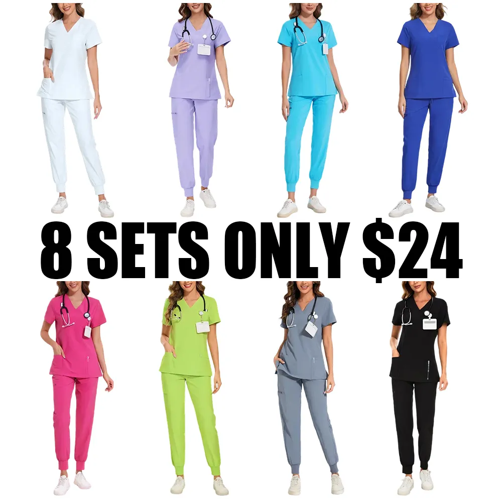 Women's Medical Suit - V-neck Top and Sweatpants