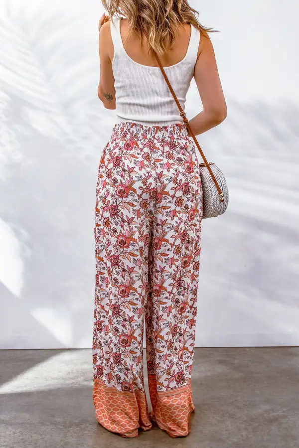 Pleated Straight Leg Pants