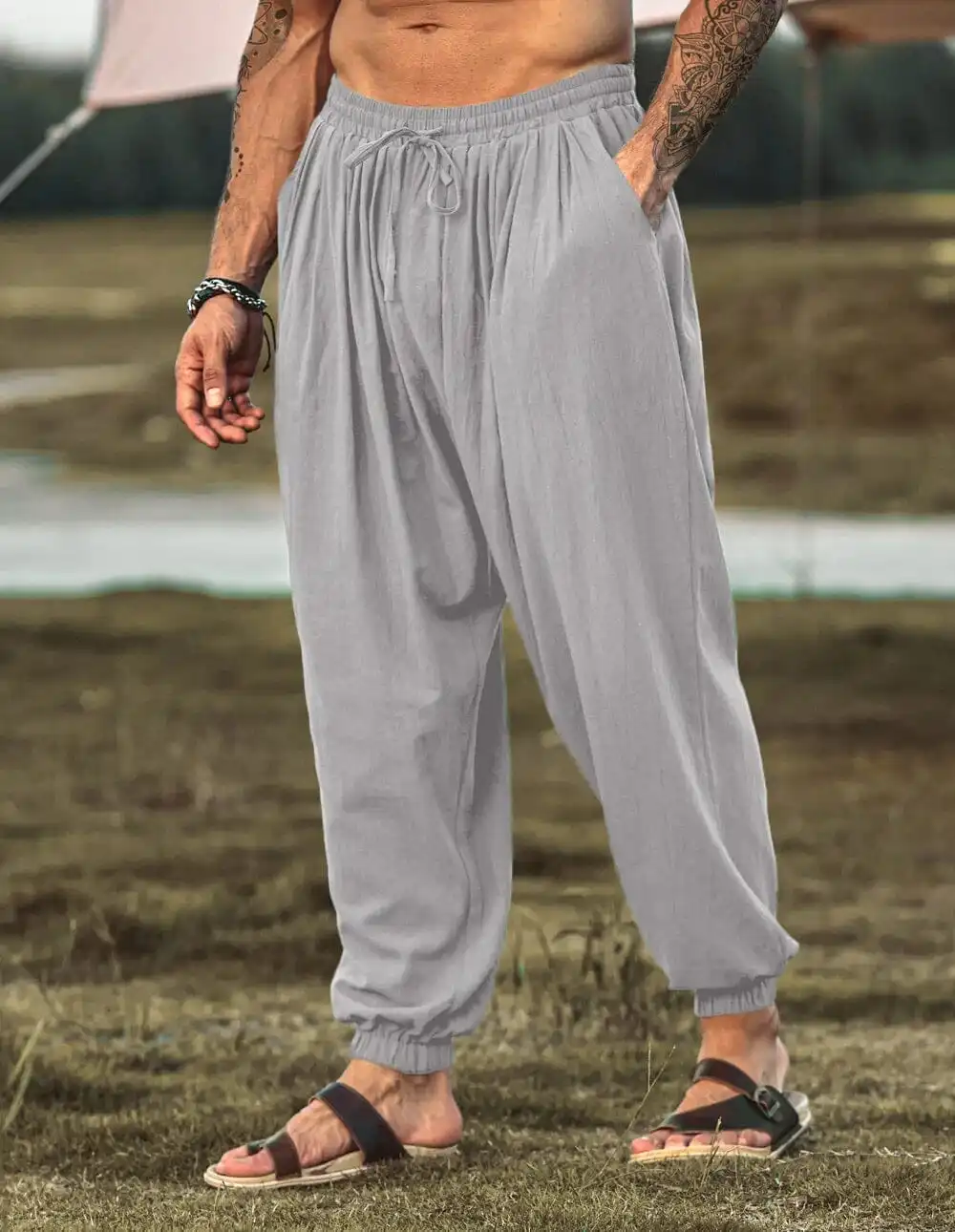 Loose Fit Linen Pants