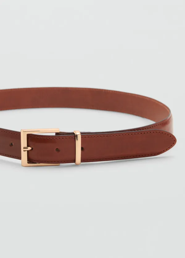 Casual Style Square Buckle Close Belts