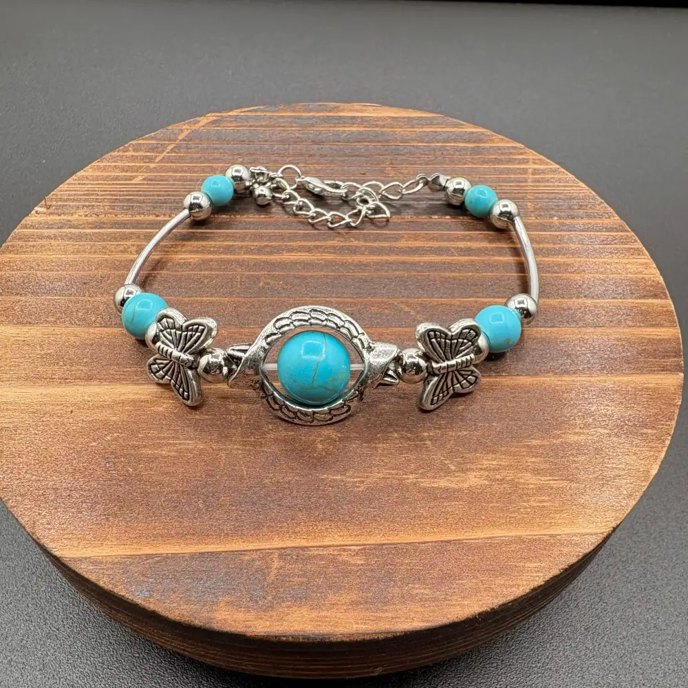 Butterfly Patchwork Stone Bracelet