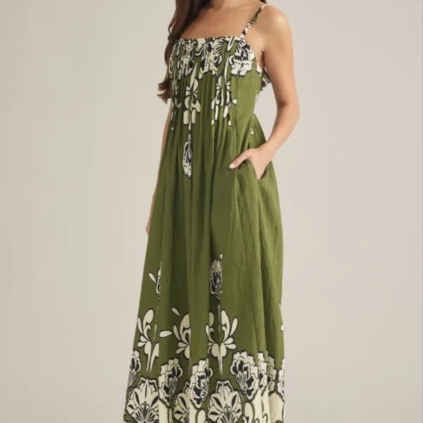 Floral Border Dress