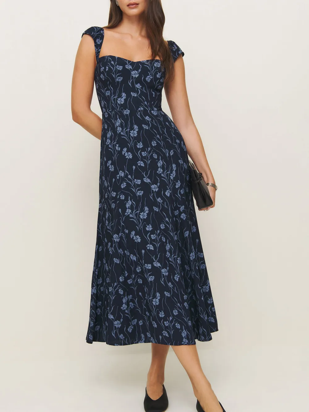 Sleeveless Square Neck Bodycon Midi Dress