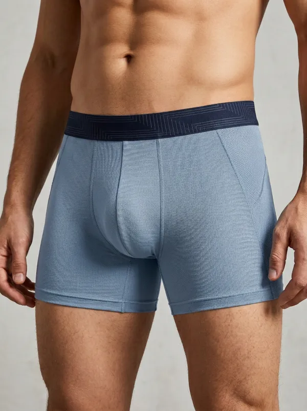 Contemporary Textured Athletic Shape Men's Boxer Briefs