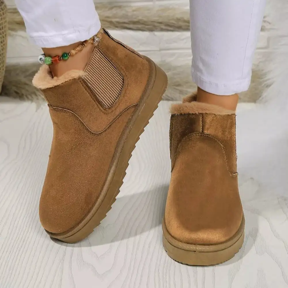 Soft Round Toe Platform Boots