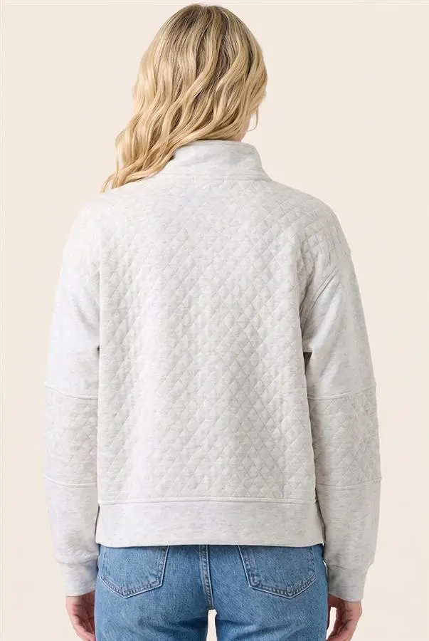 High Neck Quilted Sweater