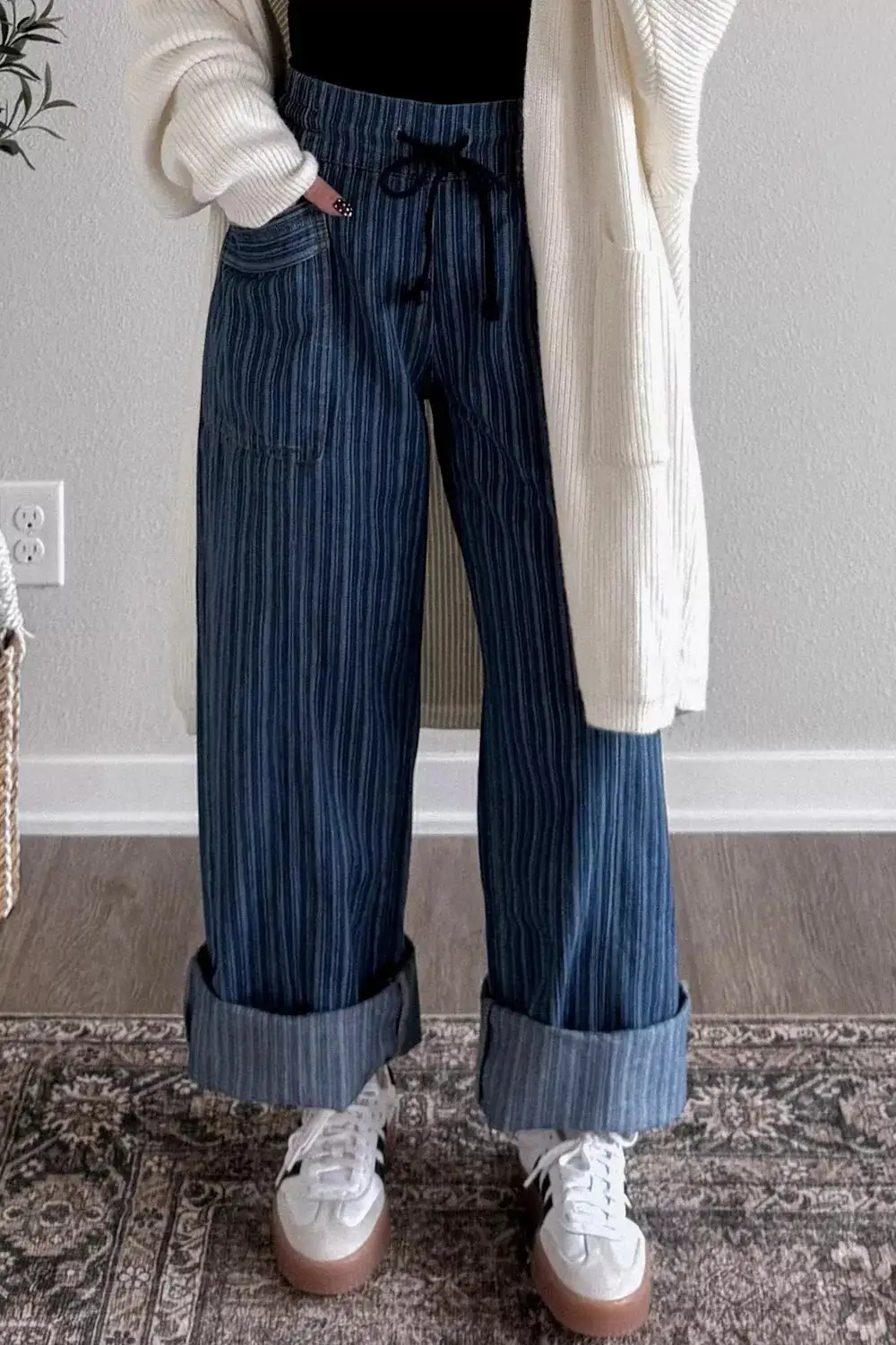 Neat Finish Ruched Denim Jeans