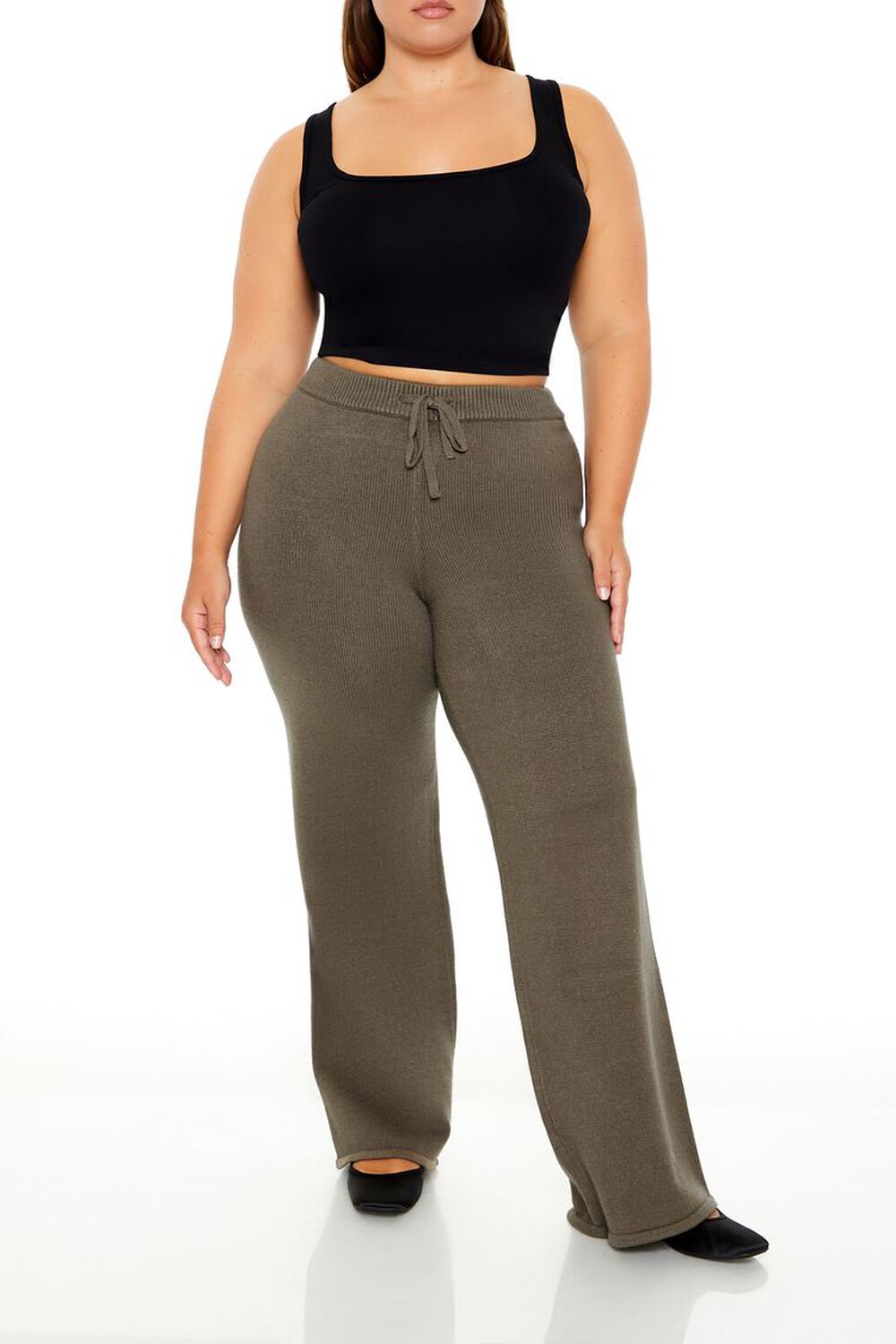 Plus Size Sweater-Knit Pants