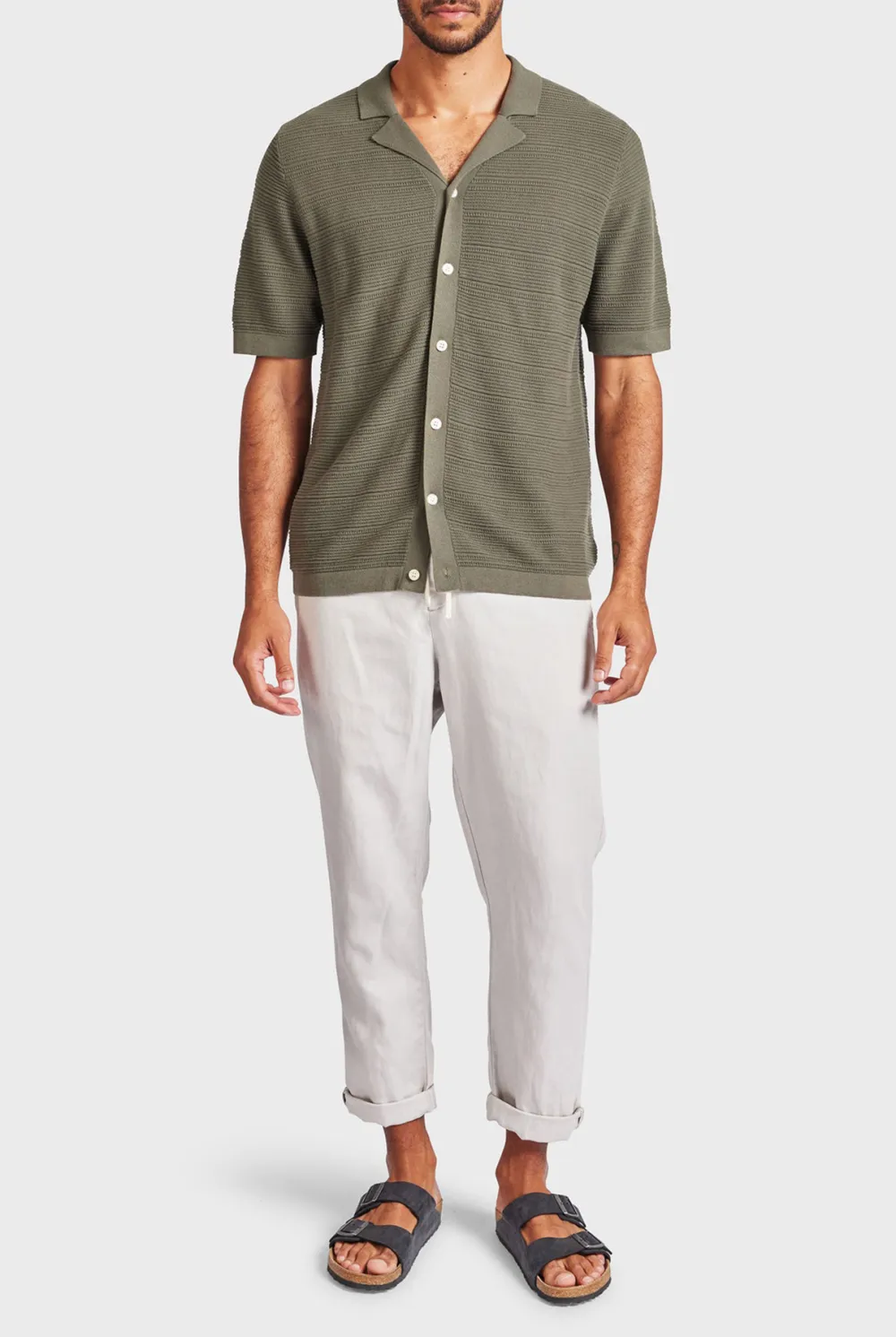 Monterey Knit SS Shirt-Natural