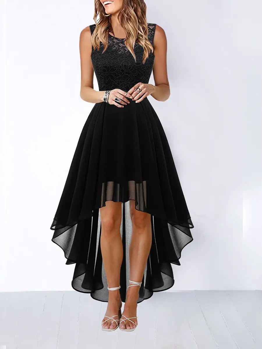 High Pleated Neck Maxi Dress