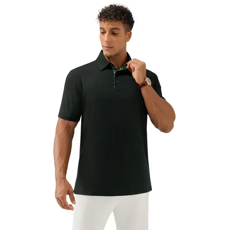 Men’s Polo Shirts – Soft Breathable Cotton Blend, Comfortable Short Sleeve Casual Fit, Classic Collared T-Shirts for Work, Golf, Travel & Everyday Wear