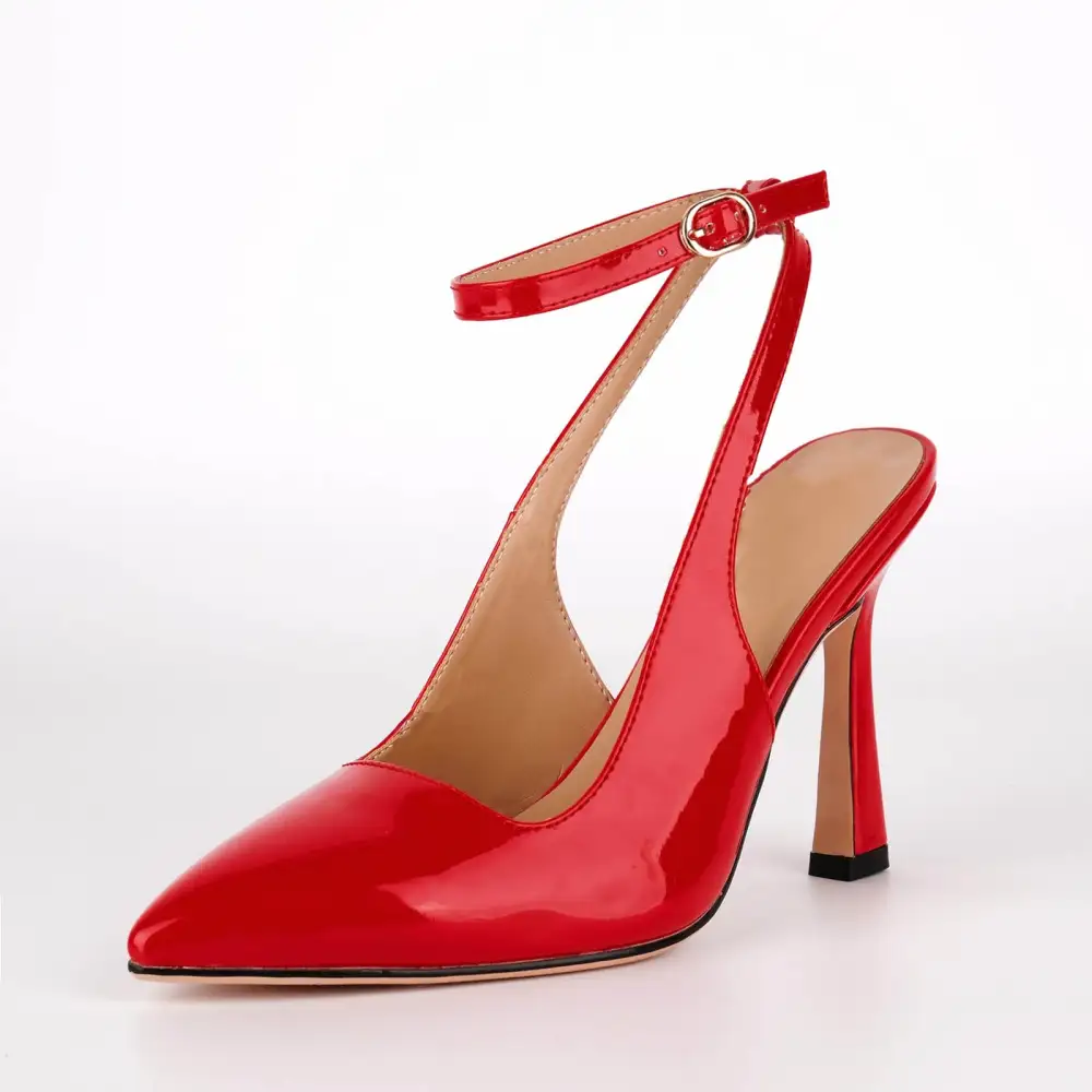 Elegant Pointed Toe Stiletto Ankle Strap Pumps