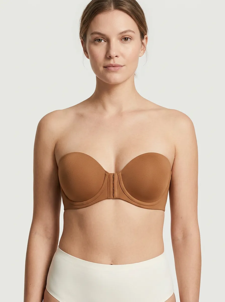 Women's Underwire Clean-Line Front-Closure Strapless Bra