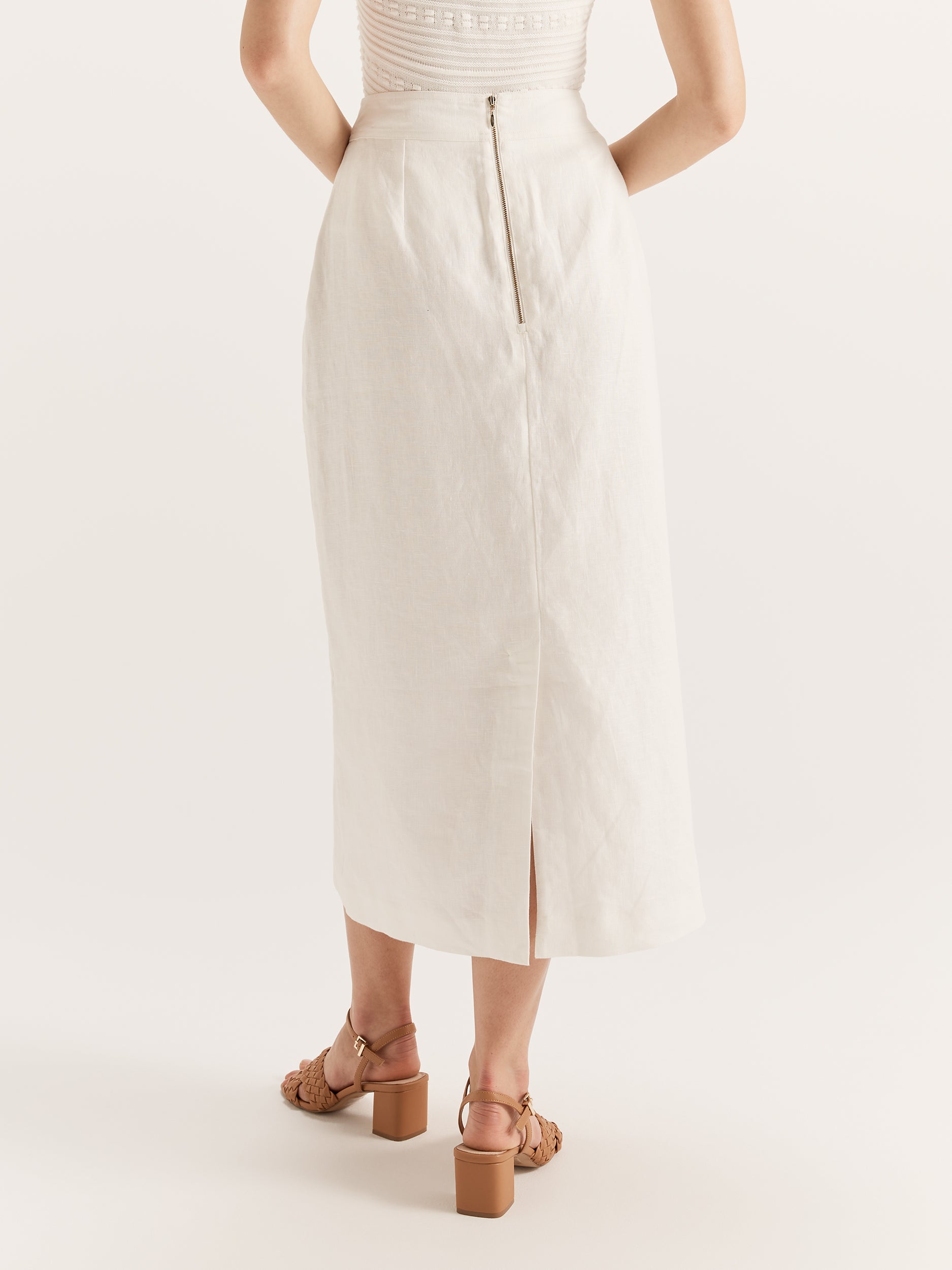 Celine Natural Fabric Skirt