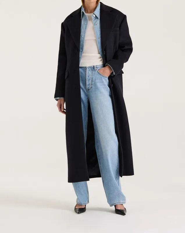 Ink Oversized Cashmere Blend Coat