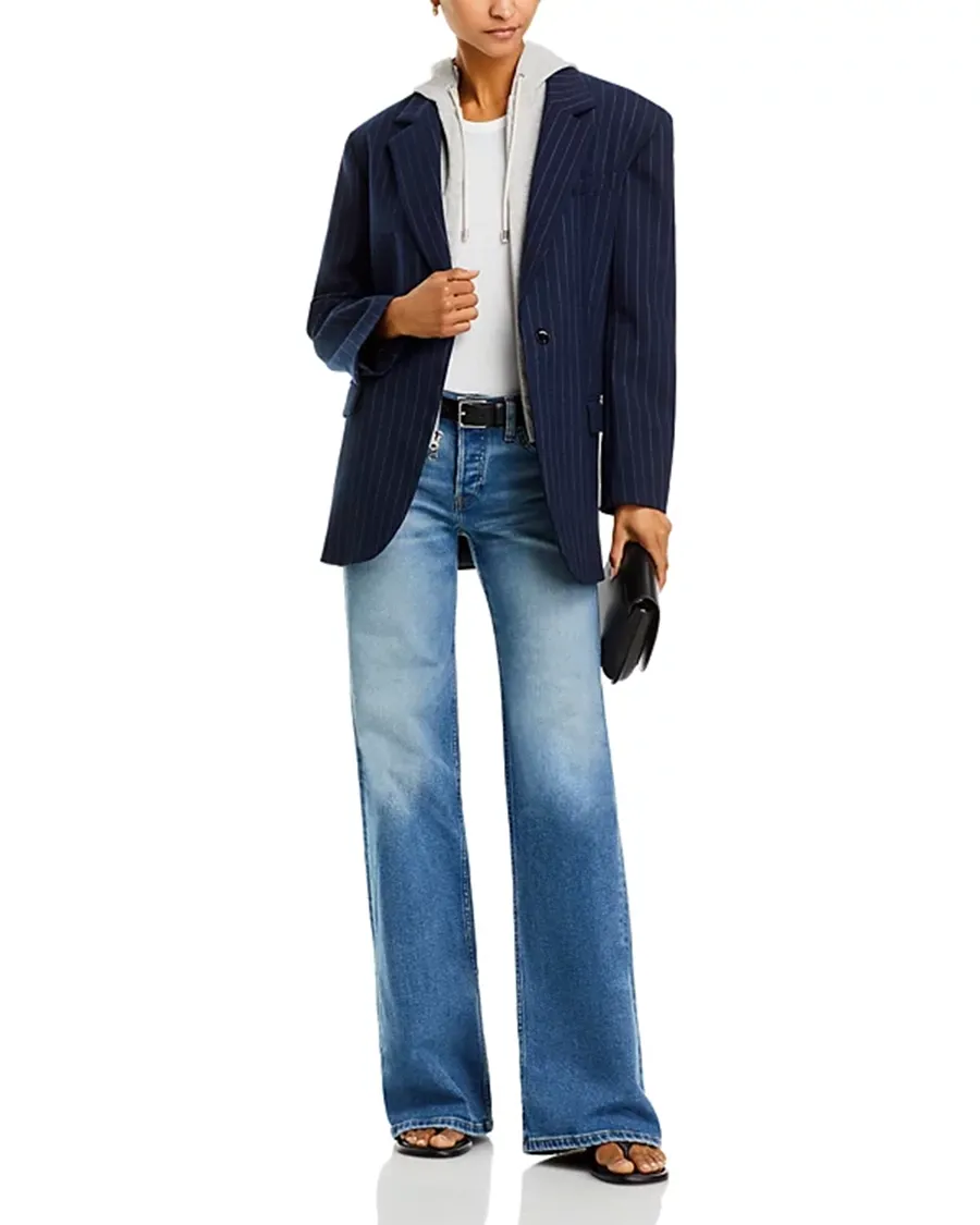 Light-Colored Wide Leg Jeans