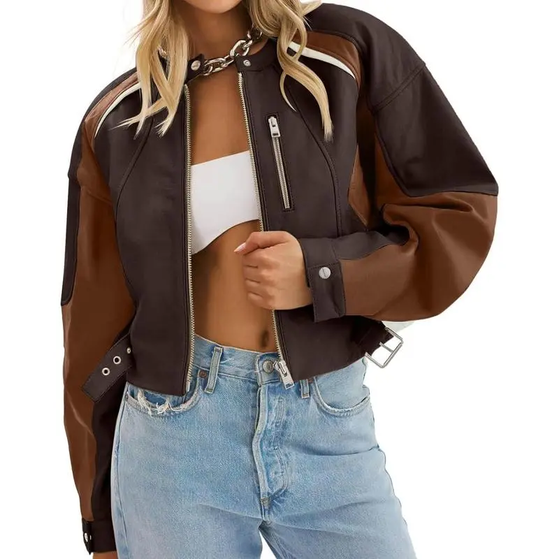 Women’s Faux Leather Bomber Jacket – Bold Style. Modern Edge. Everyday Confidence. 🔥 Limited-Time Offer – 40% OFF!