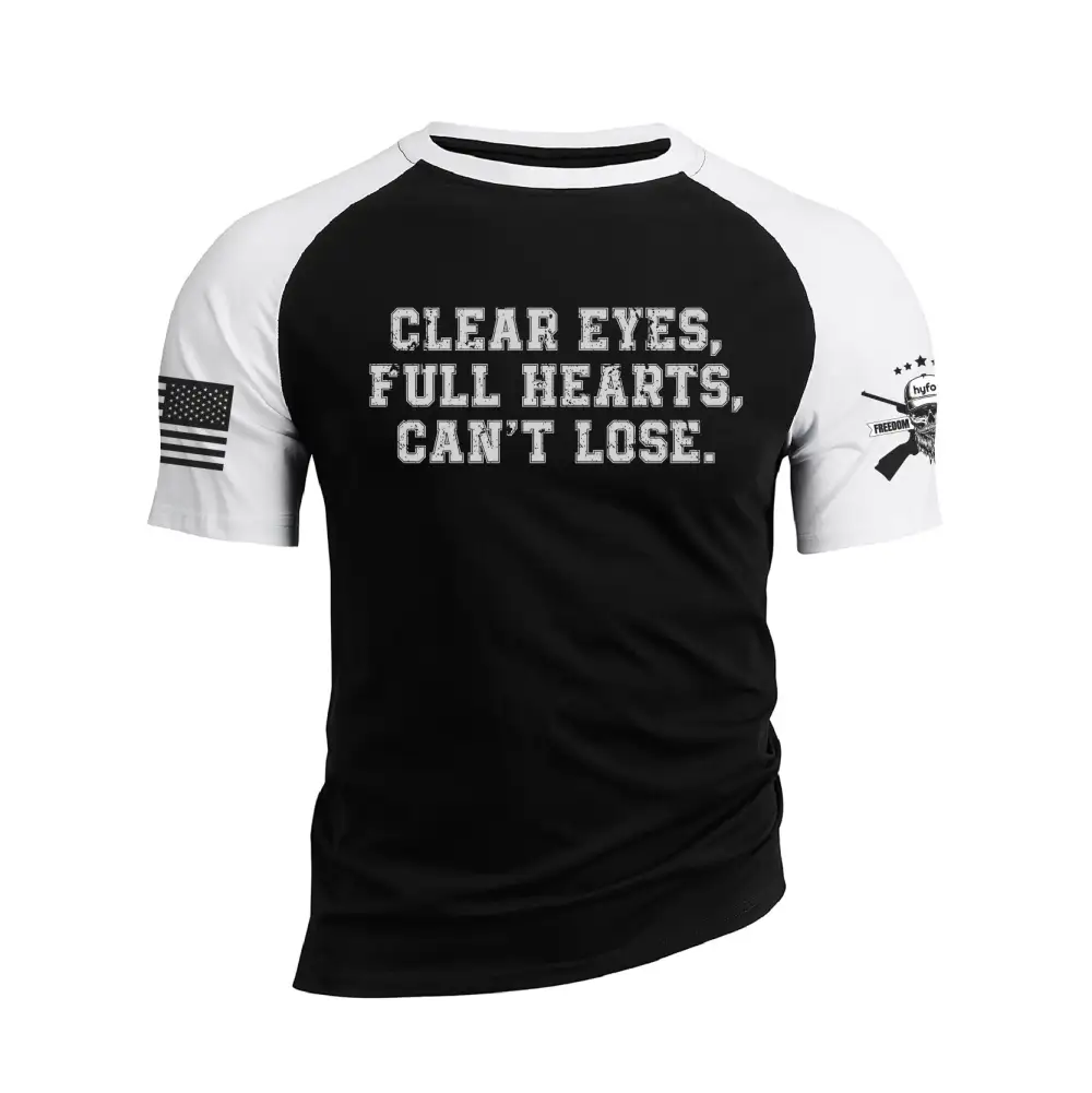 CLEAR EYES FULL HEARTS CAN'T LOSE RAGLAN GRAPHIC TEE