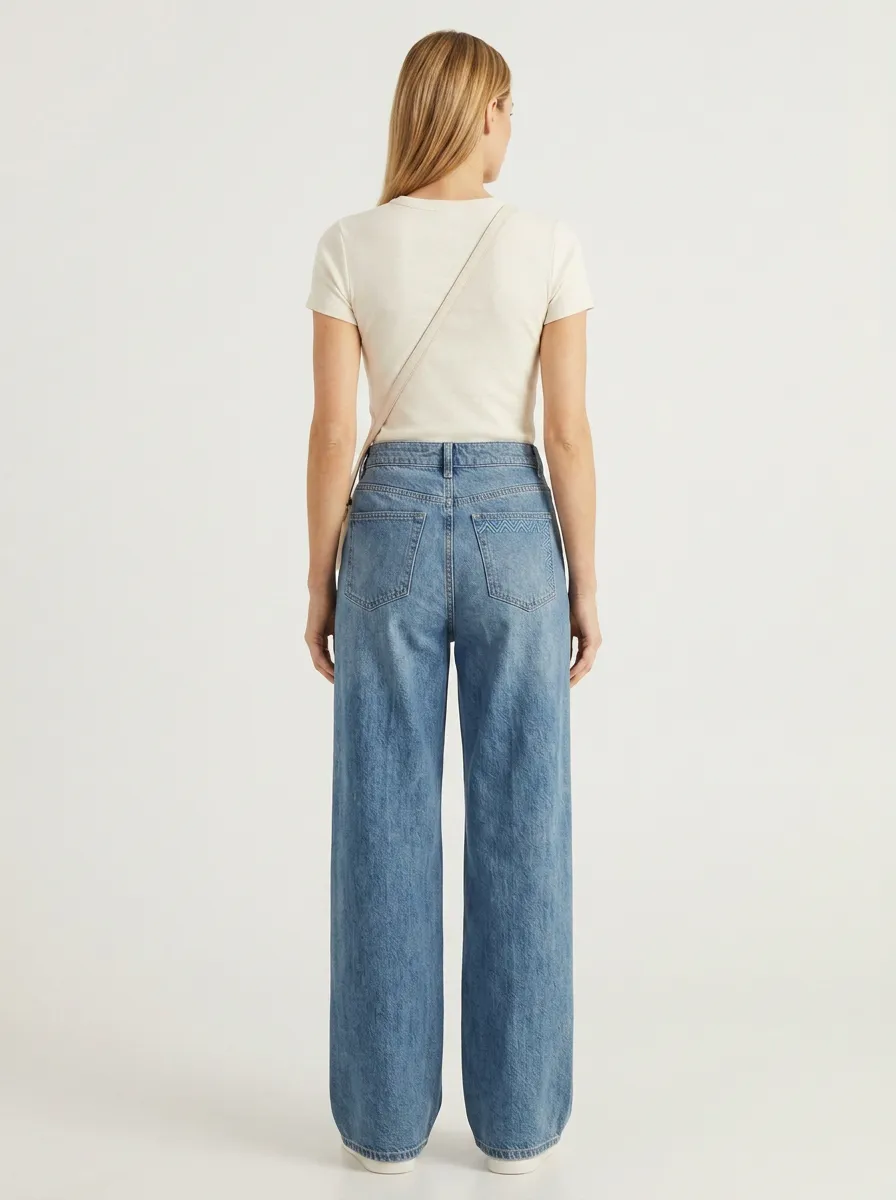 Women's Wide Leg Denim Jeans