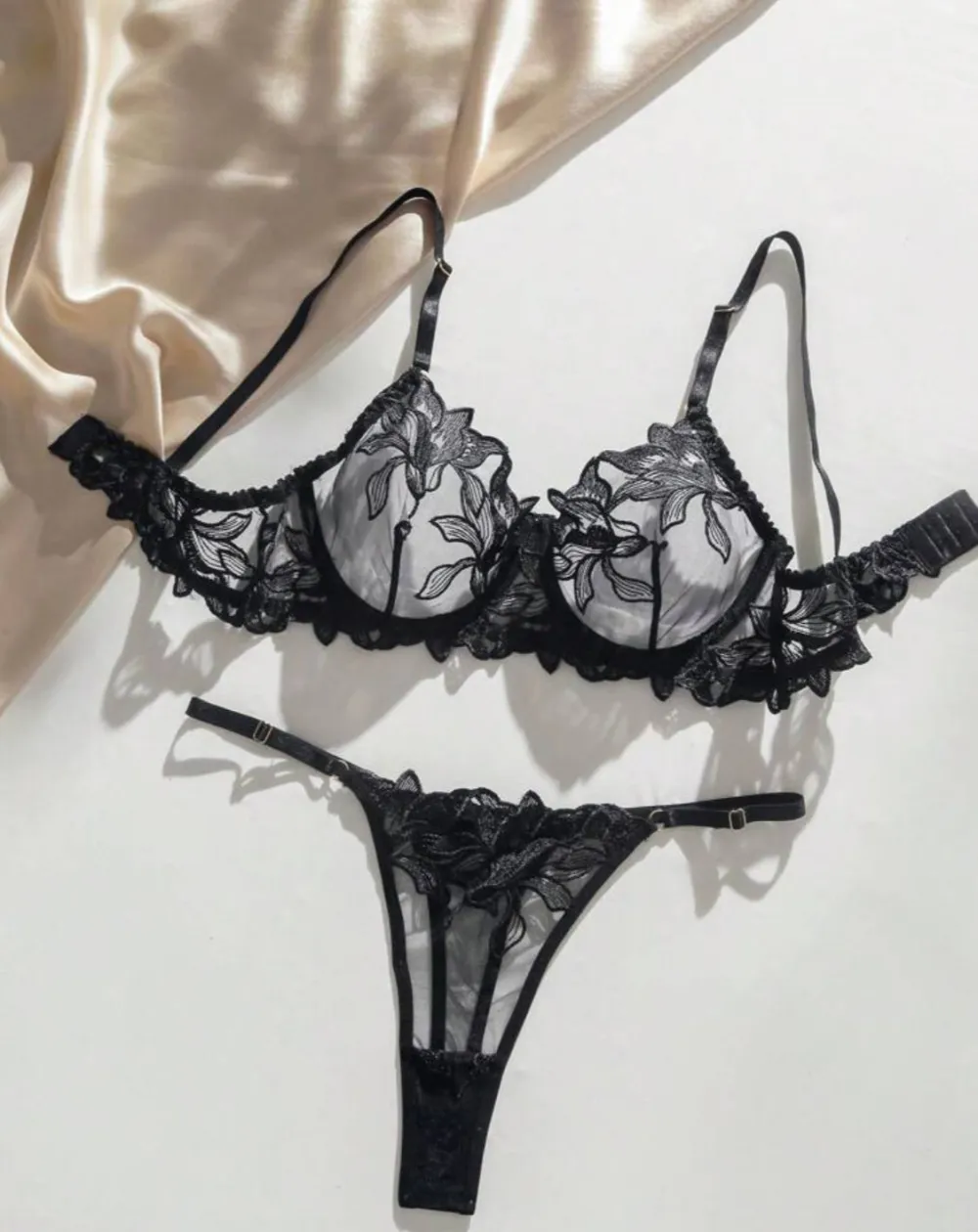 Refined Embroidered Lingerie Set