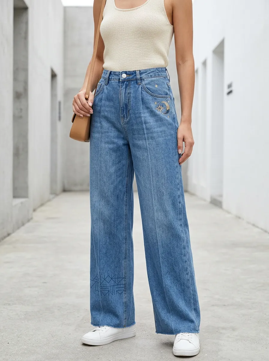 Women's Wide Leg Denim Jeans