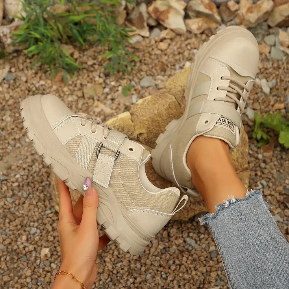 Lace-Up Platform Casual Sneakers