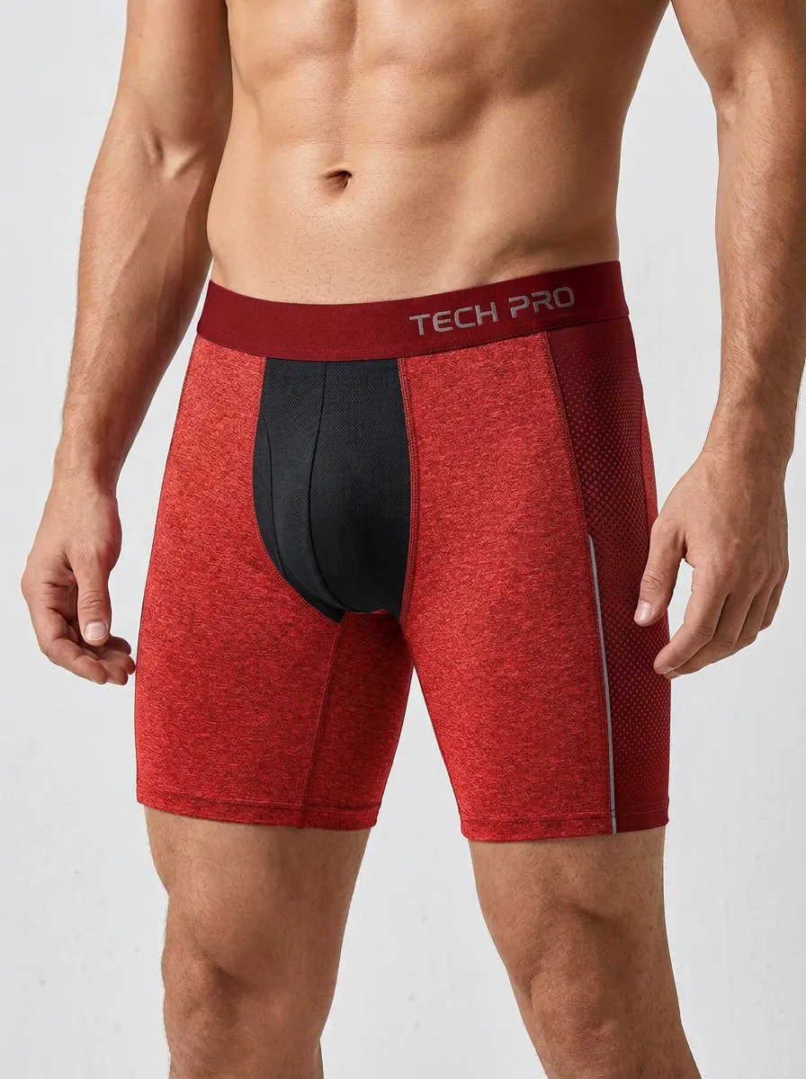 Men's Tech Pro Athletic Performance Printed Boxer Briefs