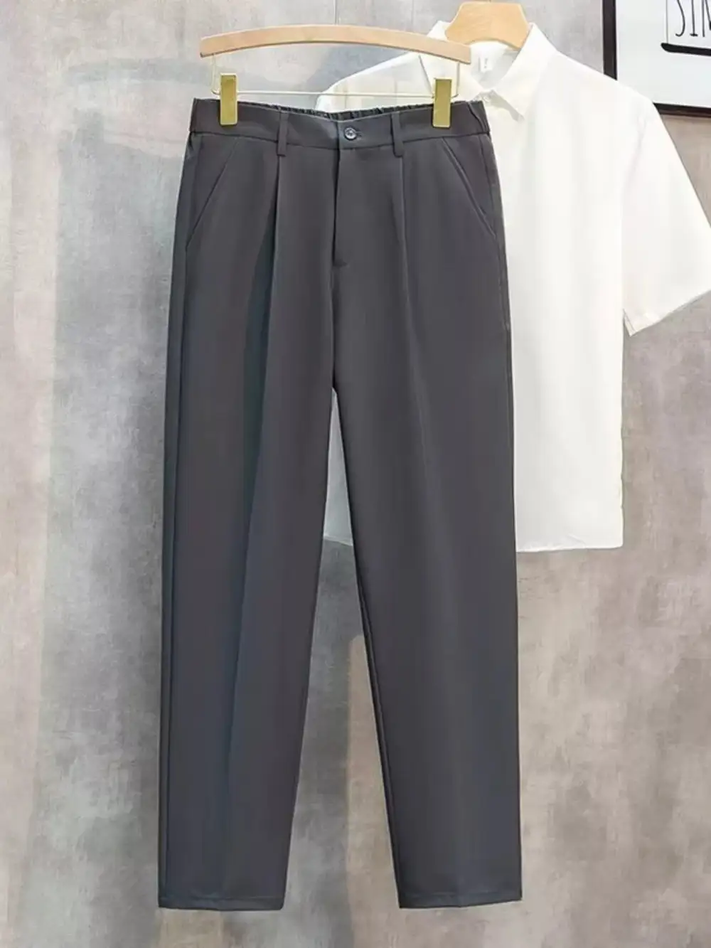 Men's Plus Size Classic Straight Leg Pants